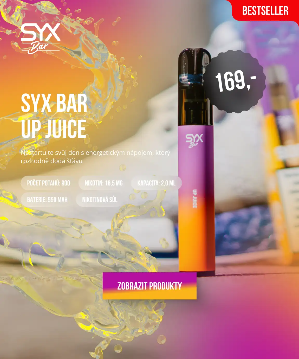 SYX BAR UP JUICE: Nastartujte svůj den s energetickým nápojem, který rozhodně dodá šťávu