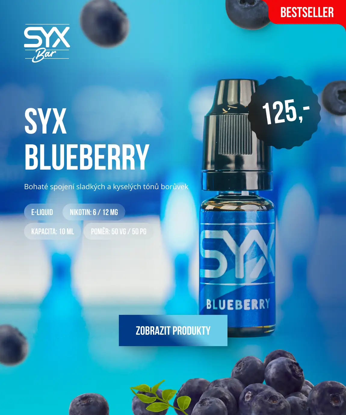 SYX BLUEBERRY: Bohaté spojení sladkých a kyselých tónů borůvek