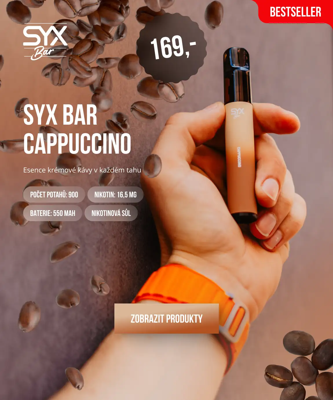 SYX BAR CAPPUCINO: Esence krémové kávy v každém tahu