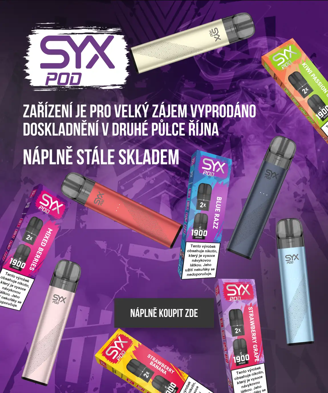 SYX POD NÁPLNĚ STÁLE SKLADEM